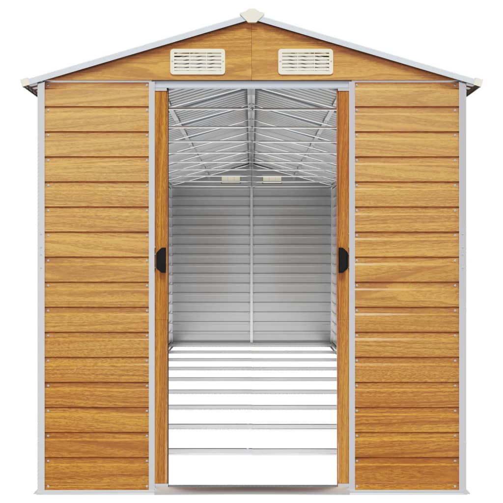 Capanno Giardino Marrone Chiaro 191x810x198cm Acciaio Zincato