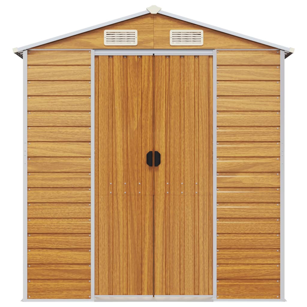 Capanno Giardino Marrone Chiaro 191x895x198cm Acciaio Zincato