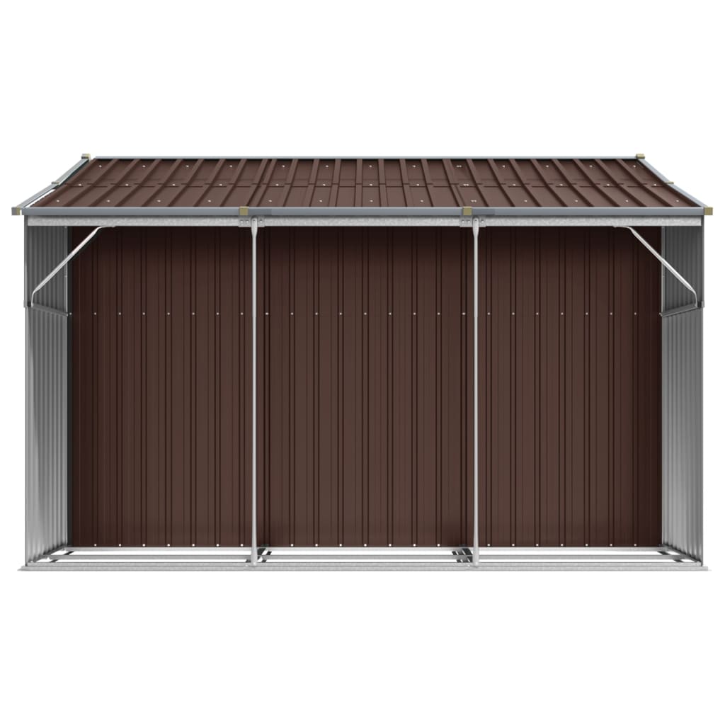 Capanno da Giardino Marrone 277x279x179 cm in Acciaio Zincato