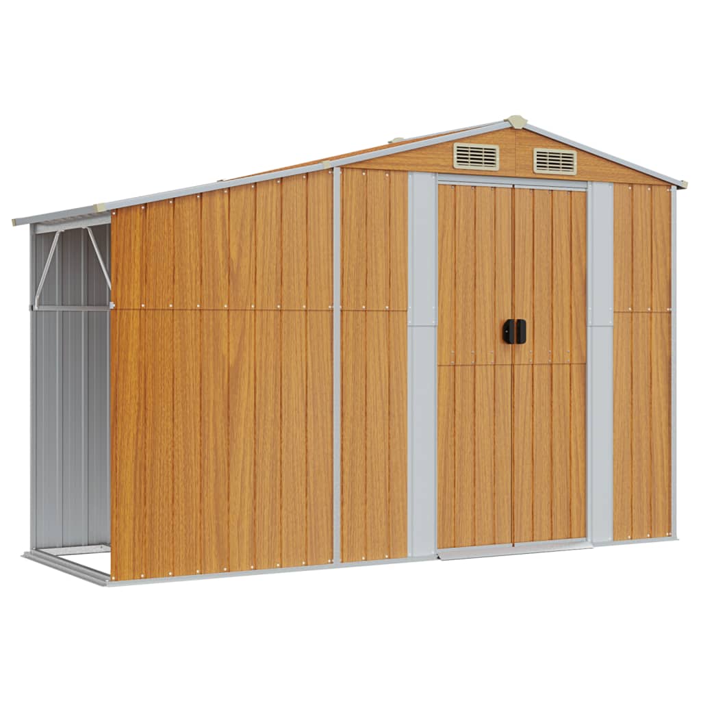 Capanno Giardino Marrone Chiaro 277x192,5x179cm Acciaio Zincato