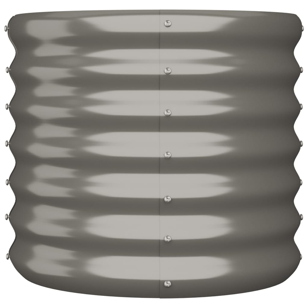 Vaso da Giardino Acciaio Zincato 40x40x36cm Grigio