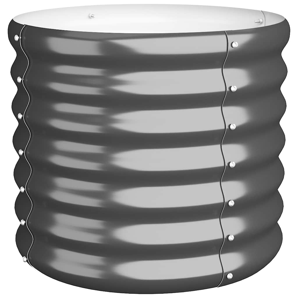 Vaso Giardino Acciaio Zincato 40x40x36cm Antracite