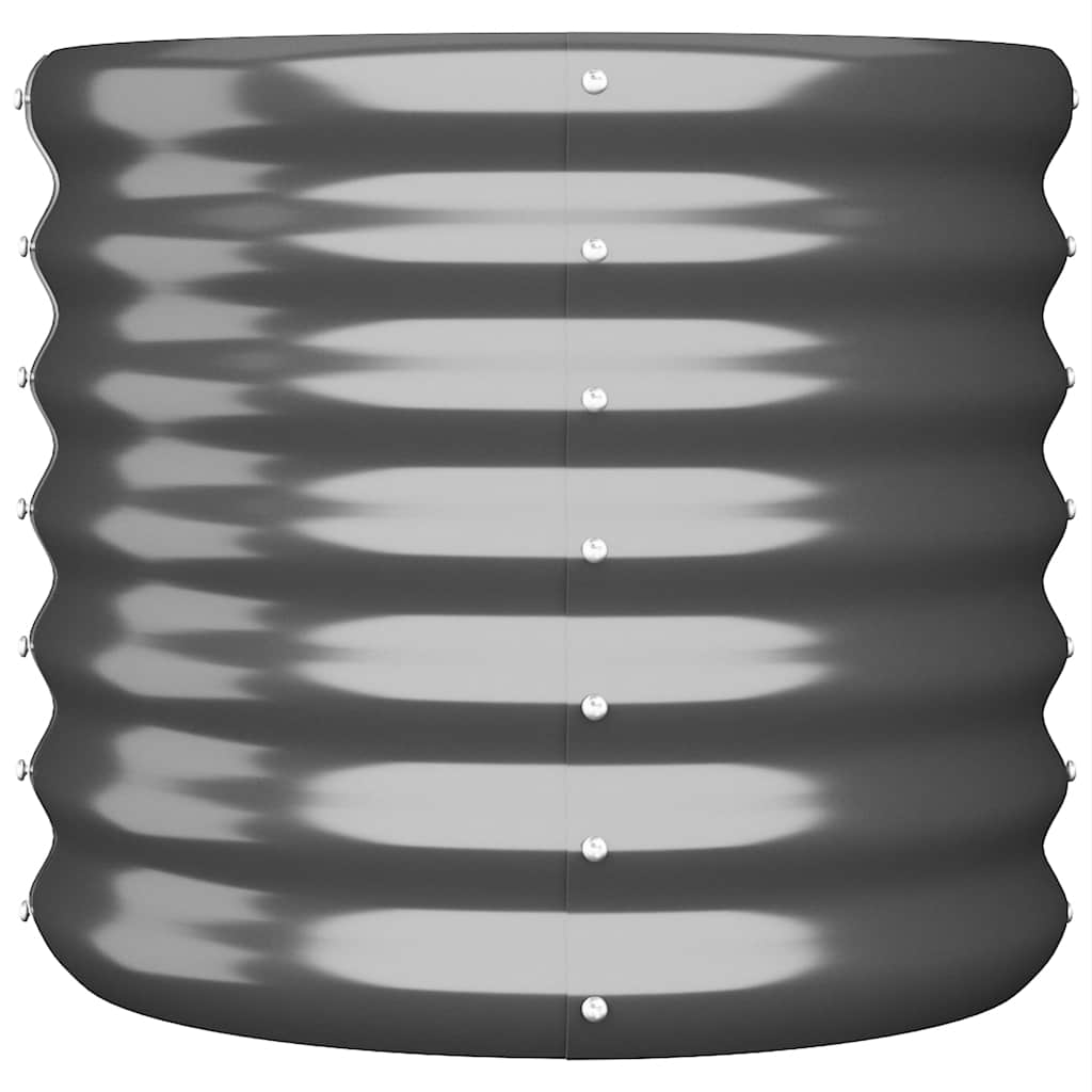 Vaso Giardino Acciaio Zincato 40x40x36cm Antracite