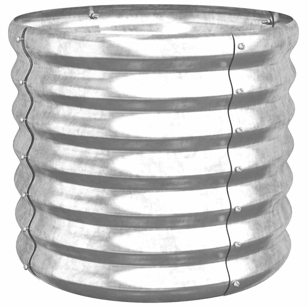Vaso Giardino Acciaio Zincato 40x40x36 cm Argento