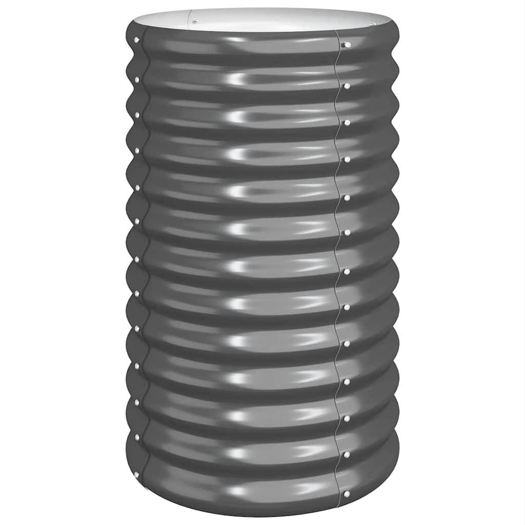 Vaso Giardino Acciaio Zincato 40x40x68 cm Antracite