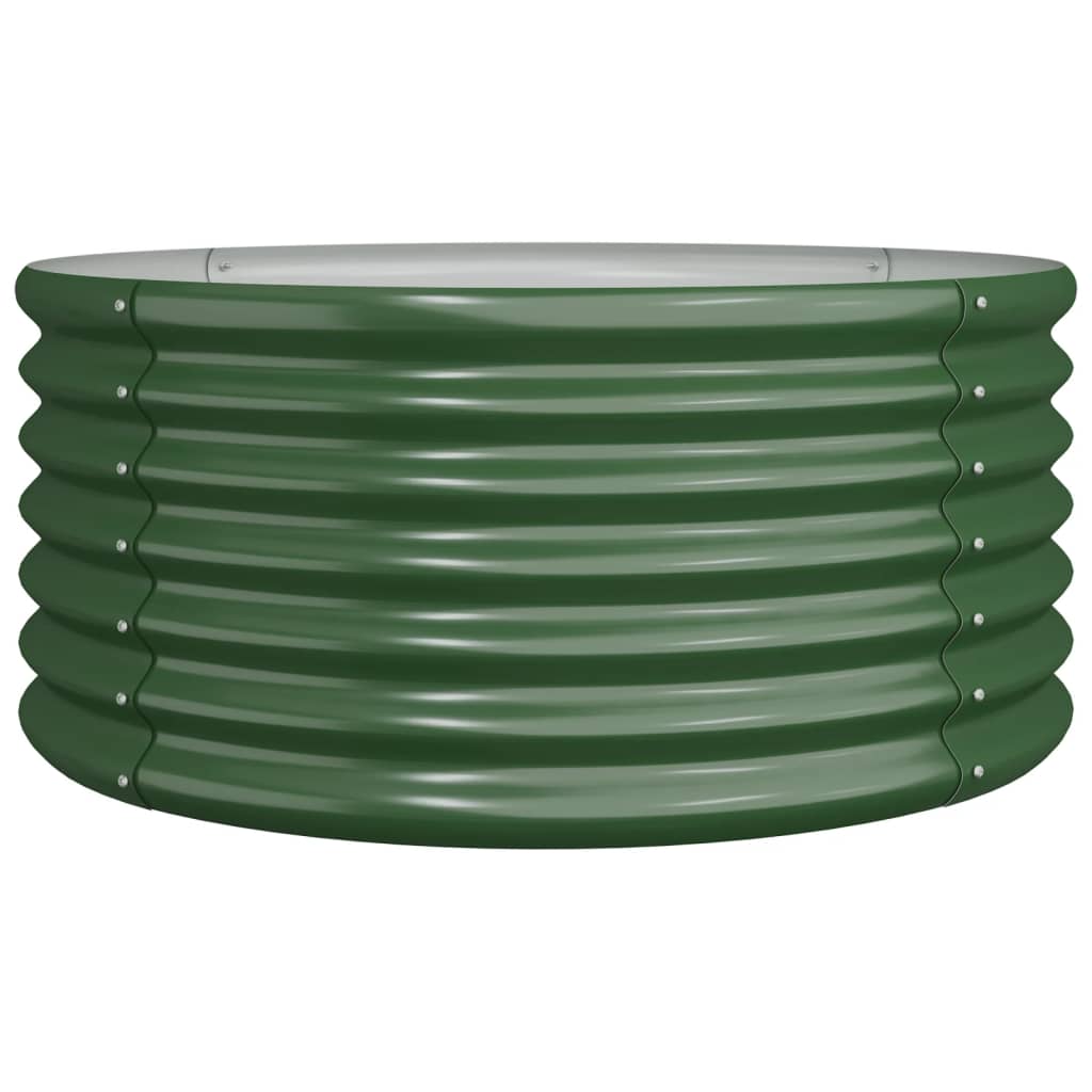 Vaso da Giardino Acciaio Zincato 80x80x36 cm Verde