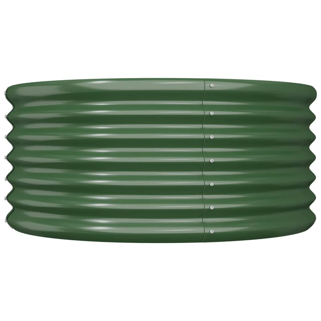 Vaso da Giardino Acciaio Zincato 80x80x36 cm Verde