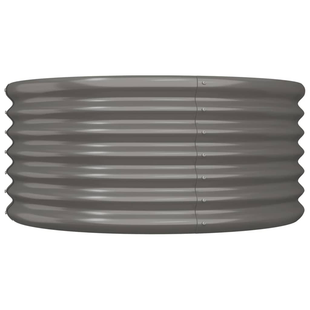 Vaso da Giardino Acciaio Zincato 80x80x36cm Grigio