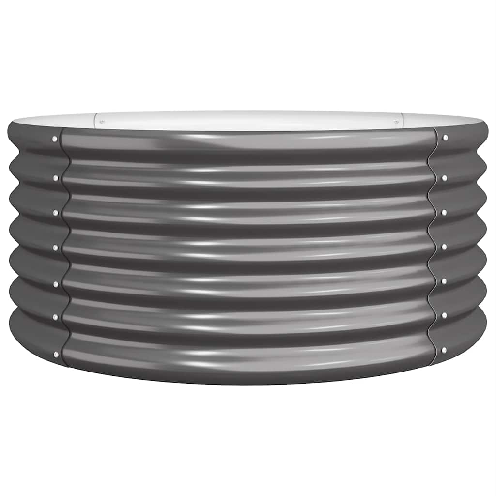 Vaso Giardino Acciaio Zincato 80x80x36cm Antracite