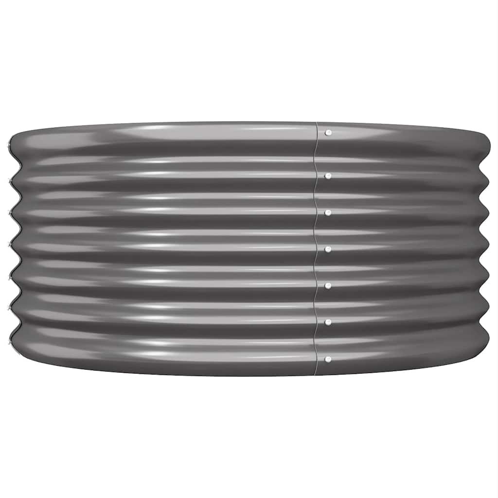 Vaso Giardino Acciaio Zincato 80x80x36cm Antracite