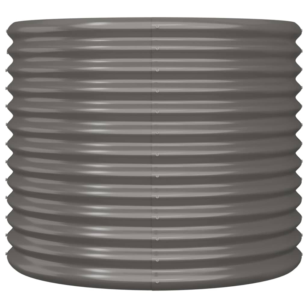 Vaso da Giardino Acciaio Zincato 80x80x68cm Grigio