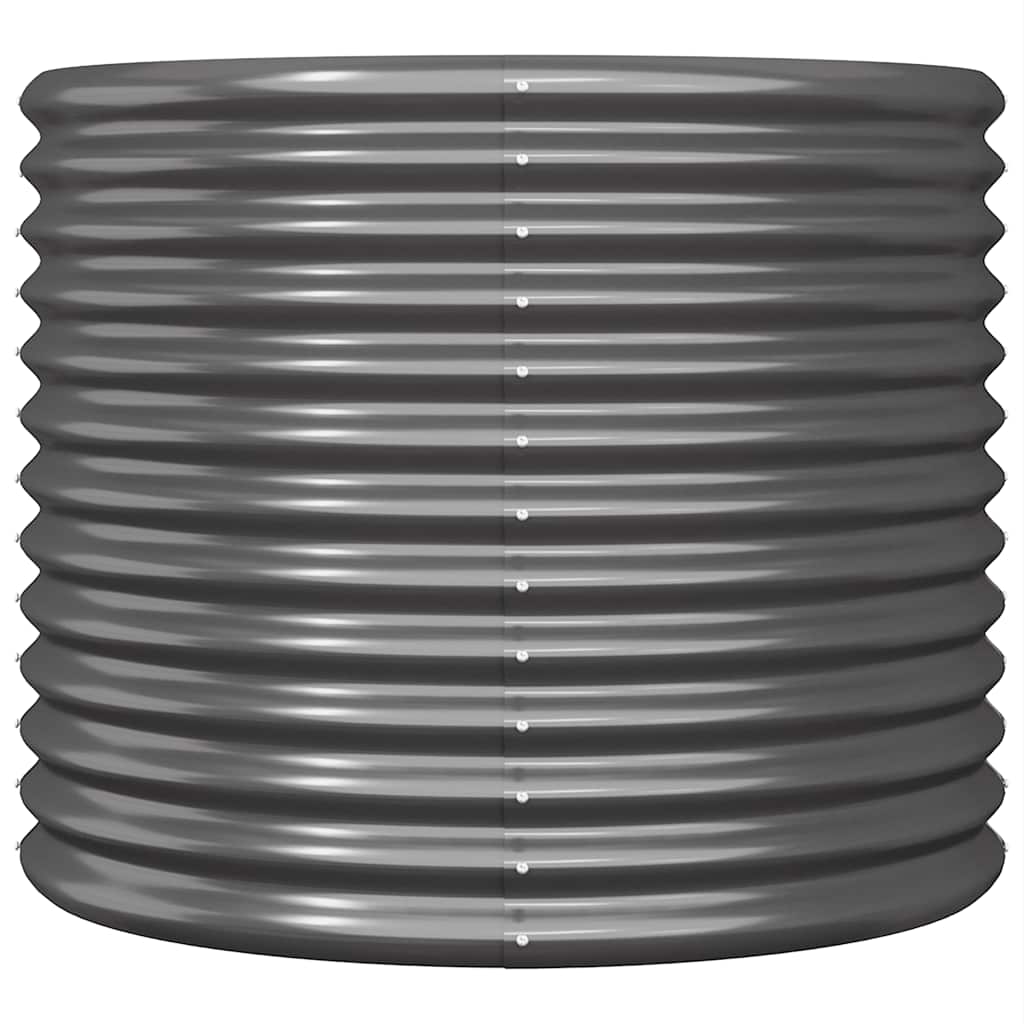 Vaso Giardino Acciaio Zincato 80x80x68 cm Antracite