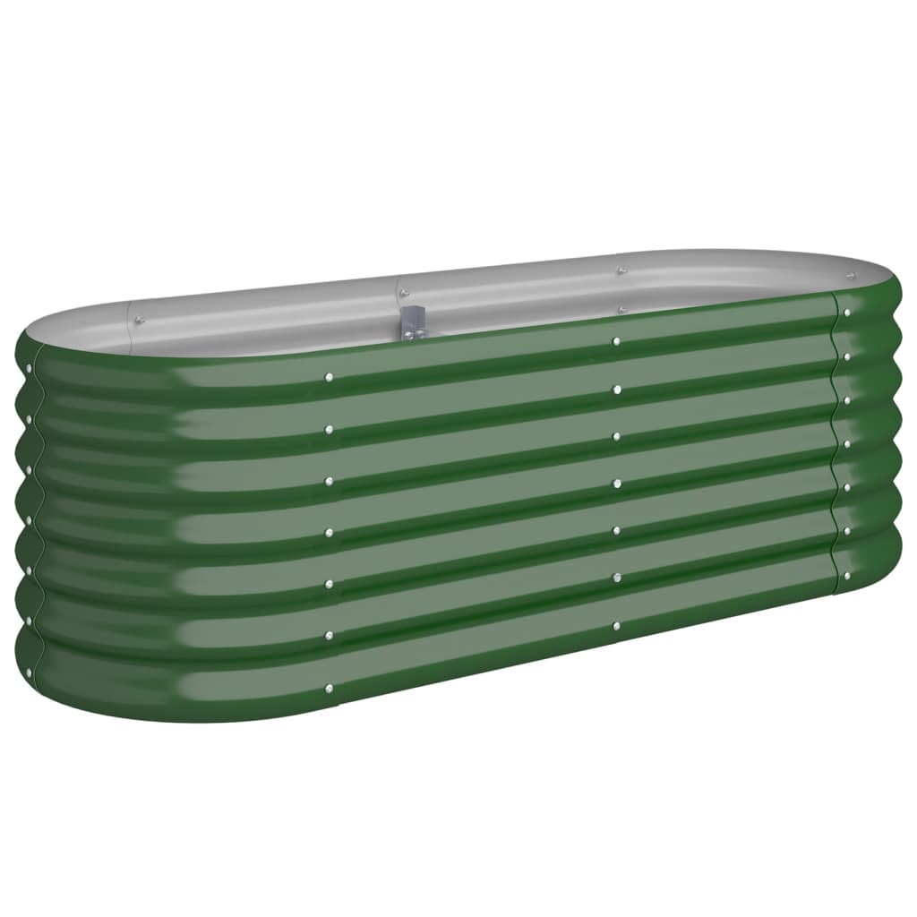 Letto Giardino Acciaio Zincato 114x40x36 cm Verde