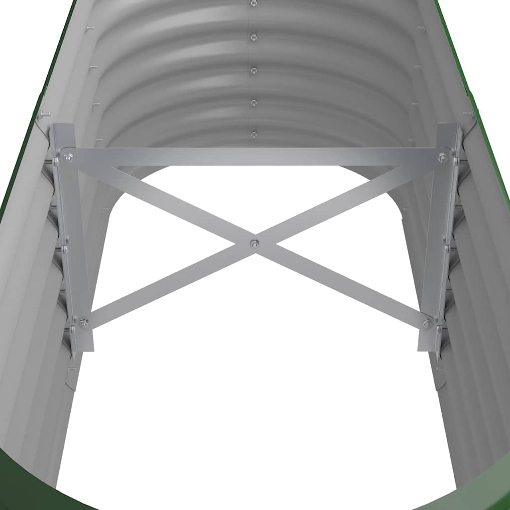 Letto Giardino Acciaio Zincato 114x40x36 cm Verde