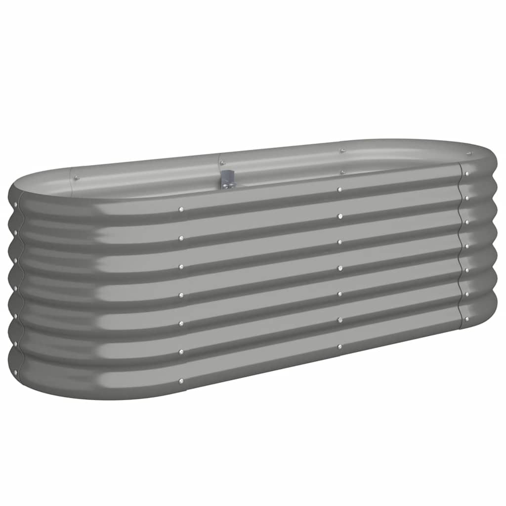 Letto Giardino Acciaio Zincato 114x40x36 cm Grigio