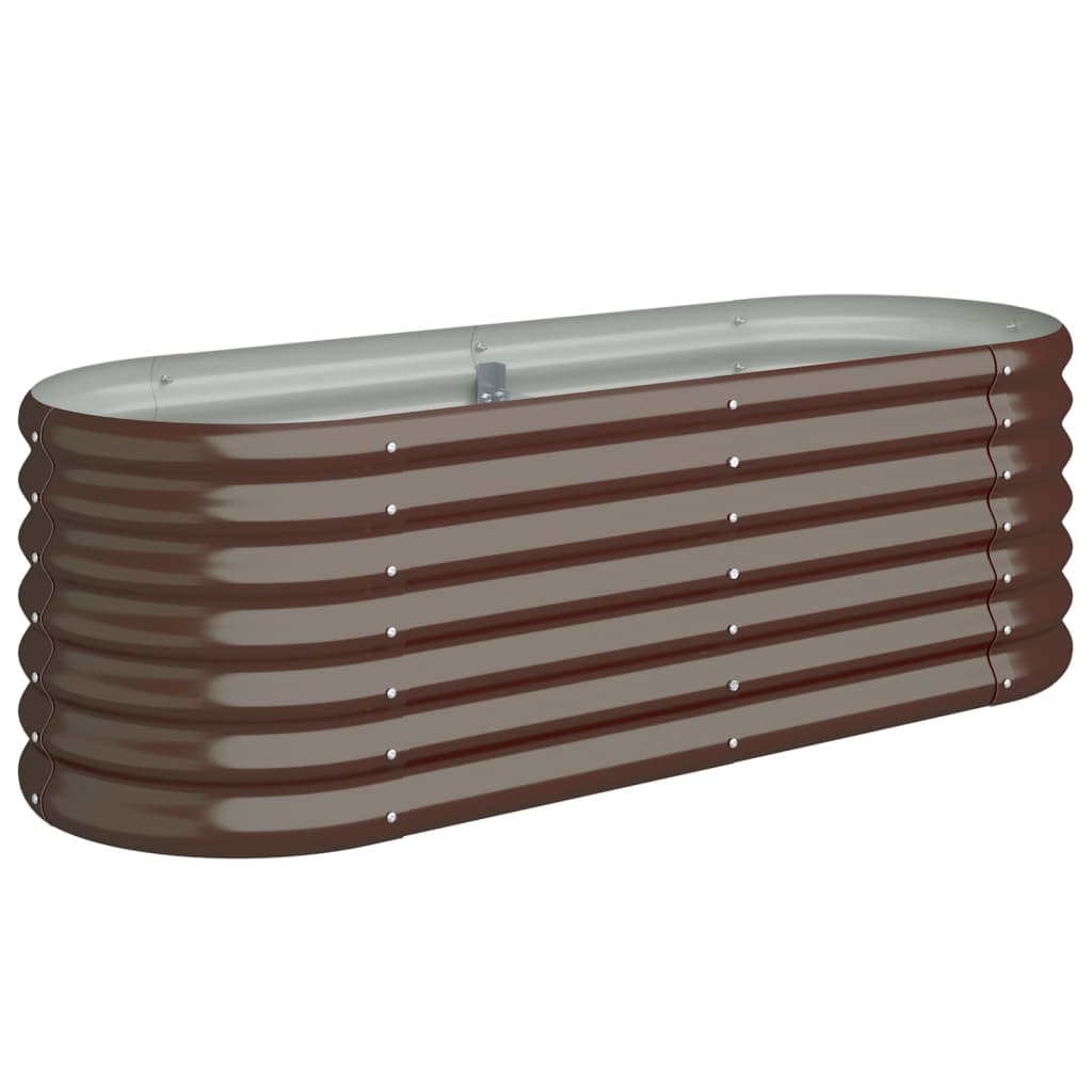 Letto Giardino Acciaio Zincato 114x40x36cm Marrone