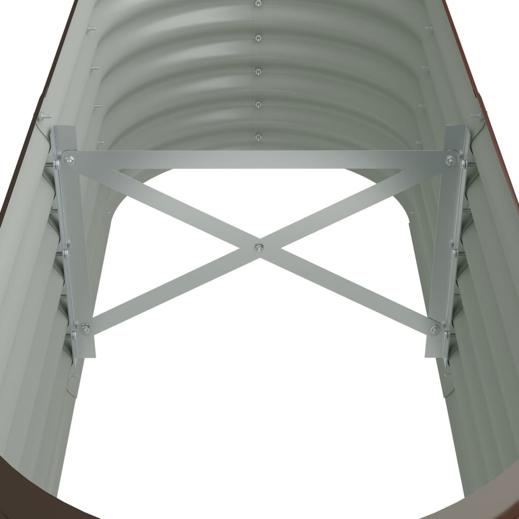 Letto Giardino Acciaio Zincato 114x40x36cm Marrone