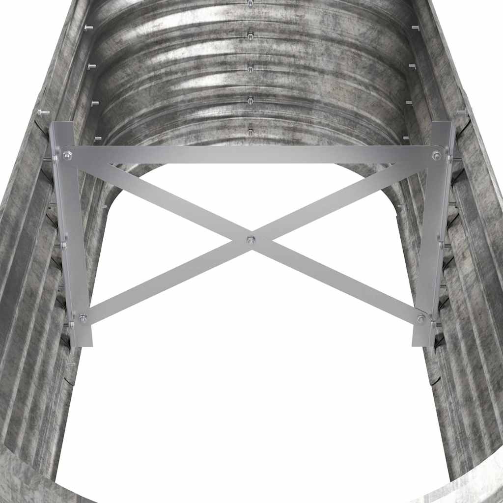 Letto Giardino Acciaio Zincato 114x40x36cm Argento