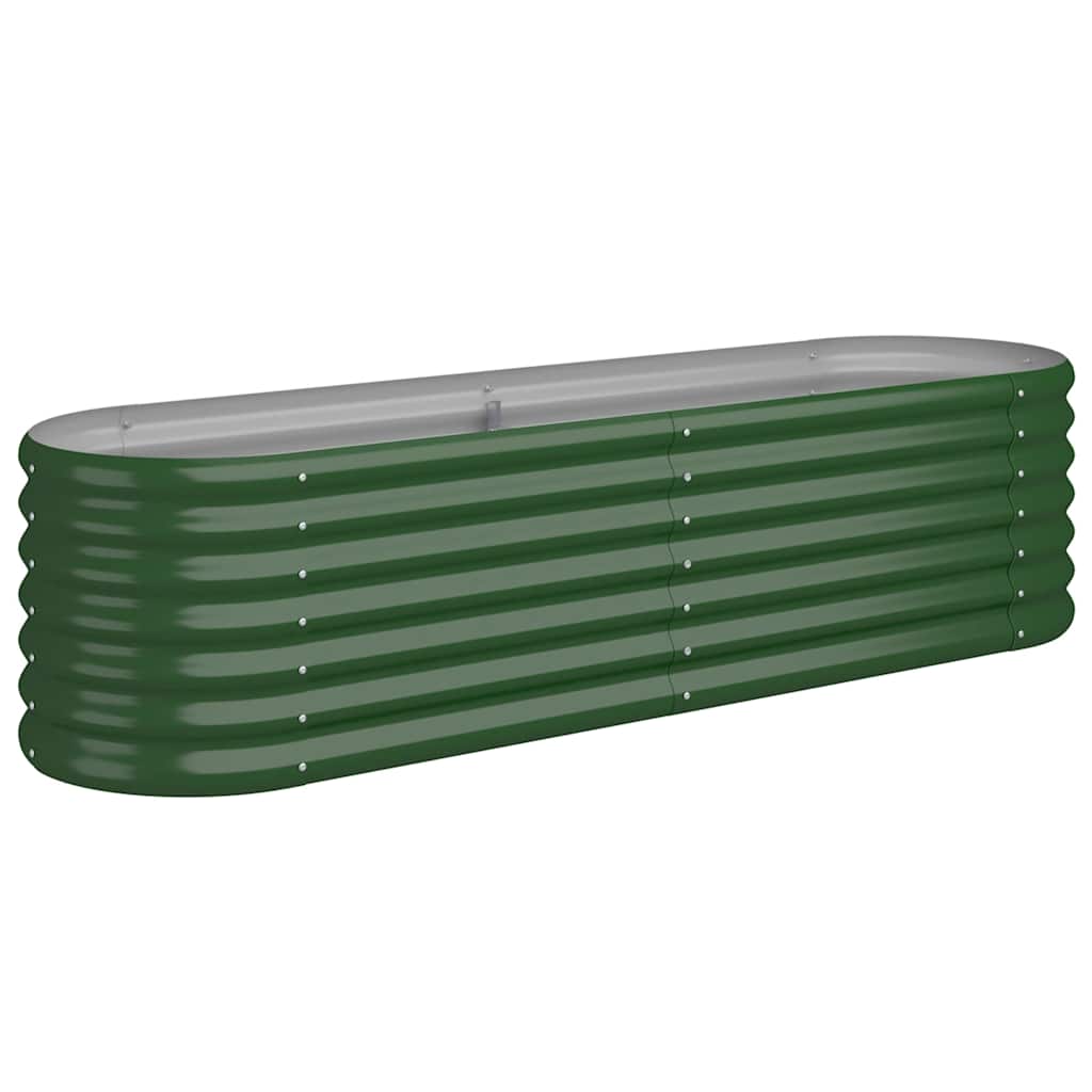 Letto Giardino Acciaio Zincato 152x40x36 cm Verde