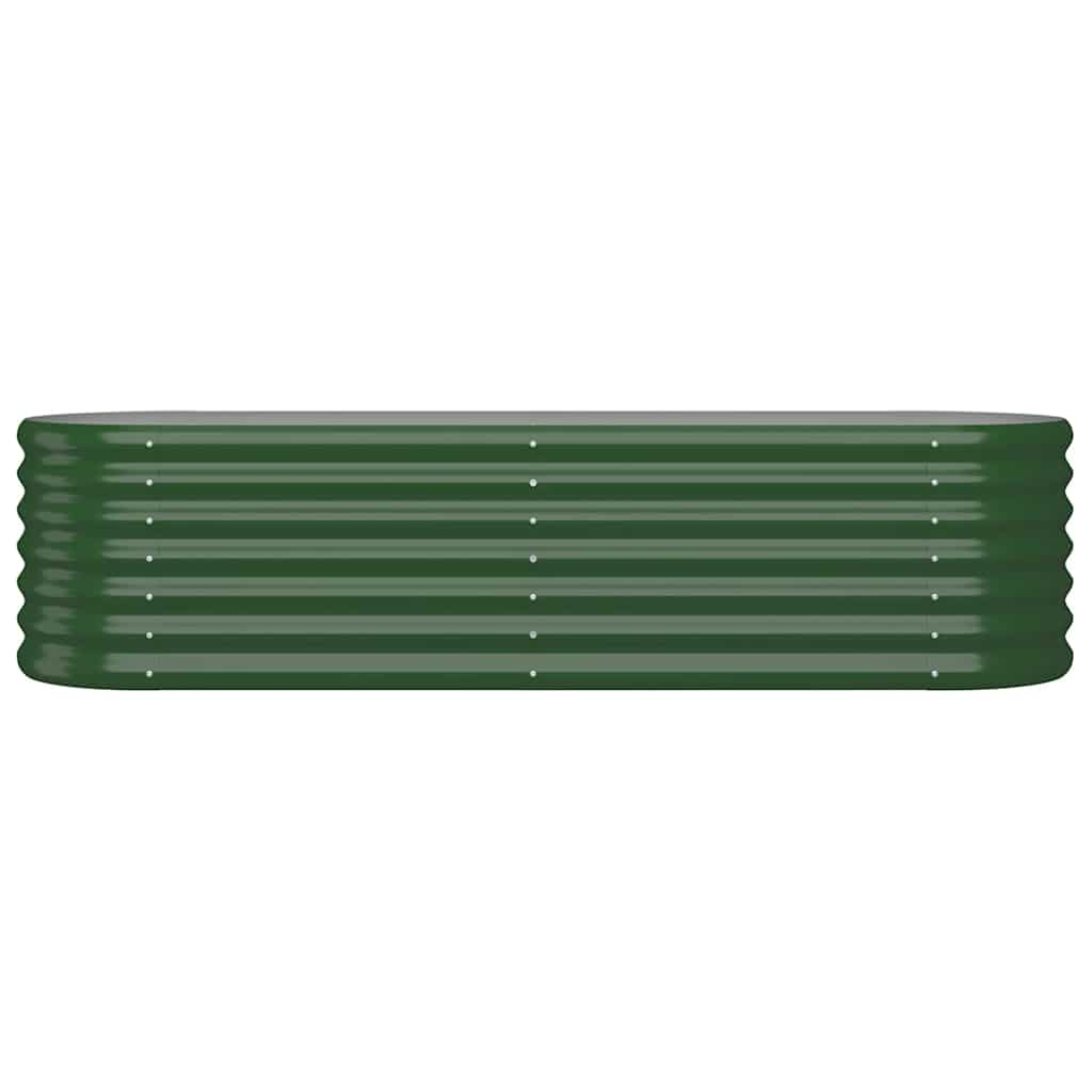 Letto Giardino Acciaio Zincato 152x40x36 cm Verde