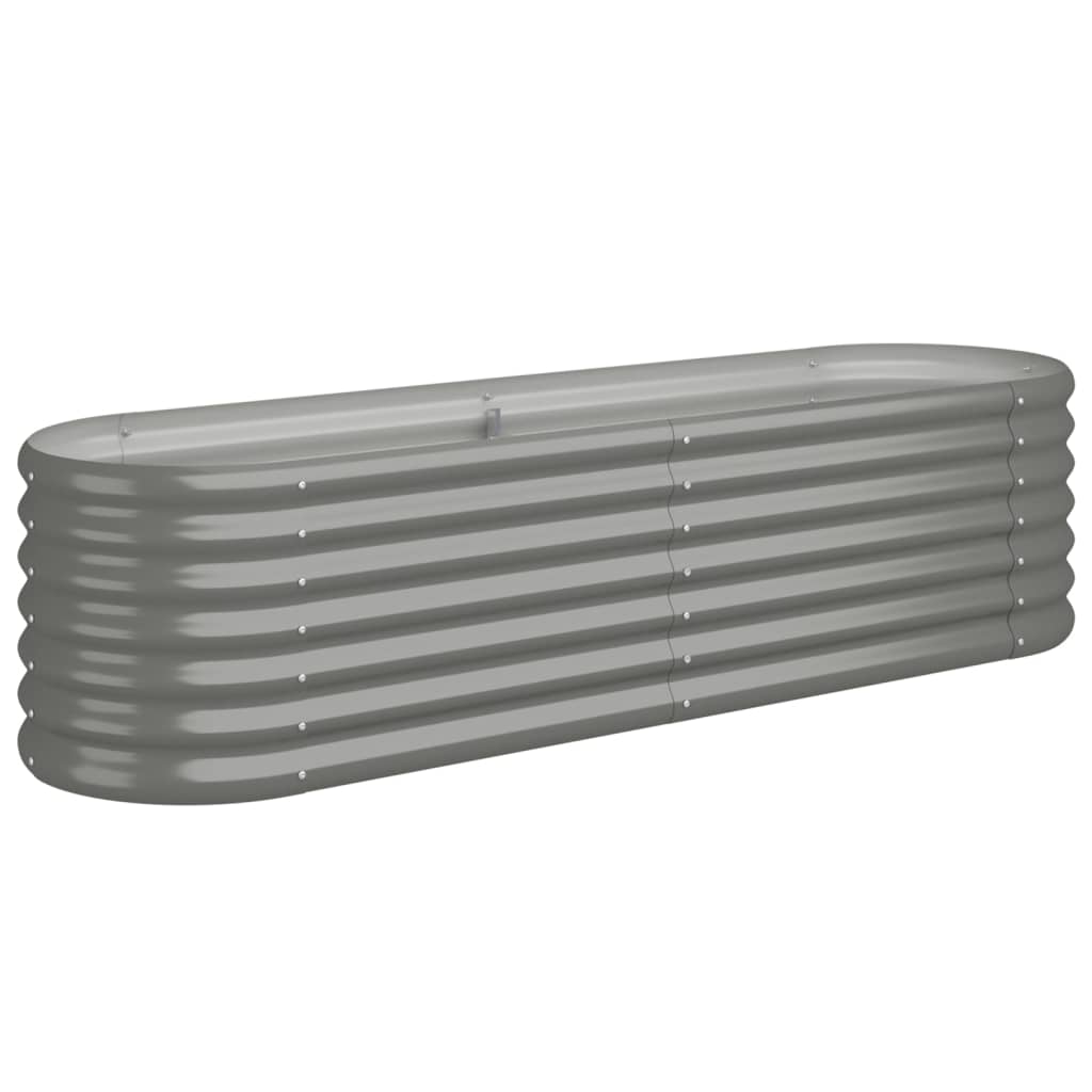 Letto Giardino Acciaio Zincato 152x40x36 cm Grigio