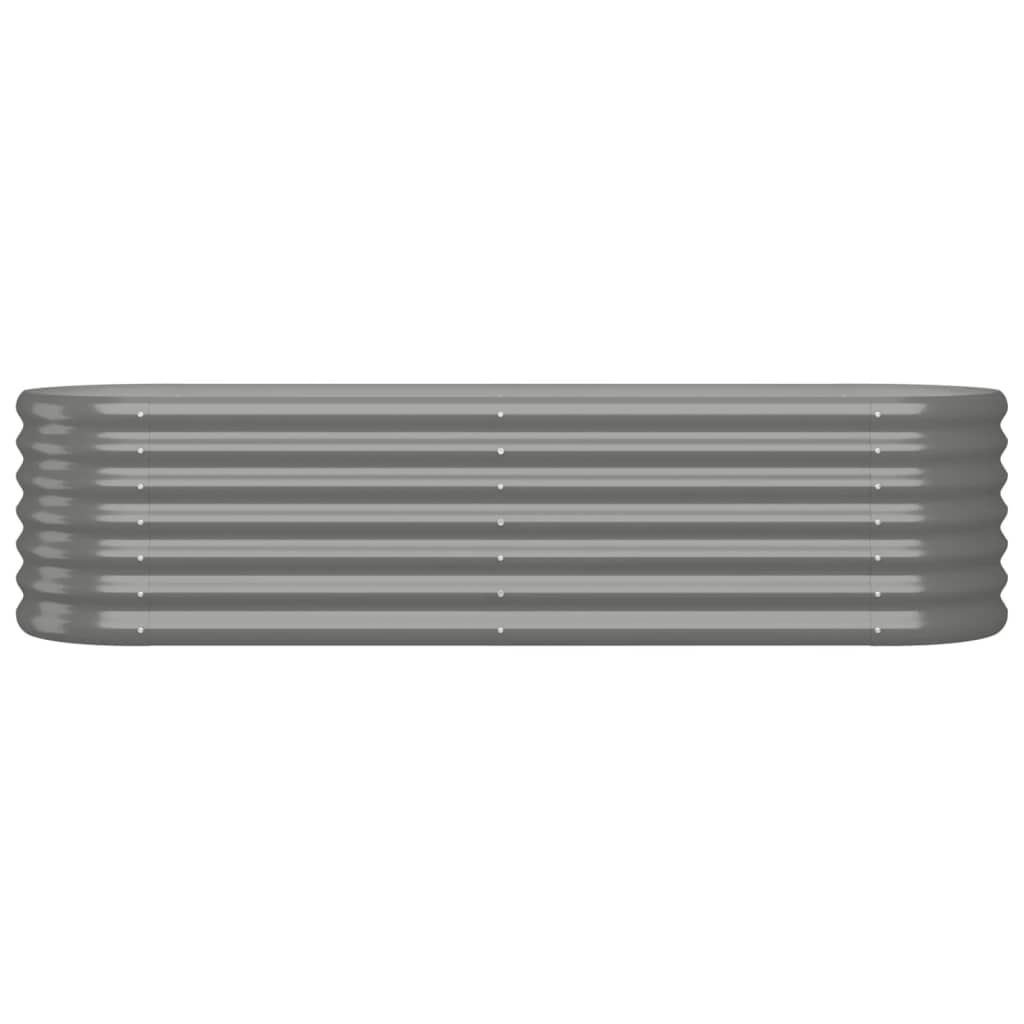 Letto Giardino Acciaio Zincato 152x40x36 cm Grigio
