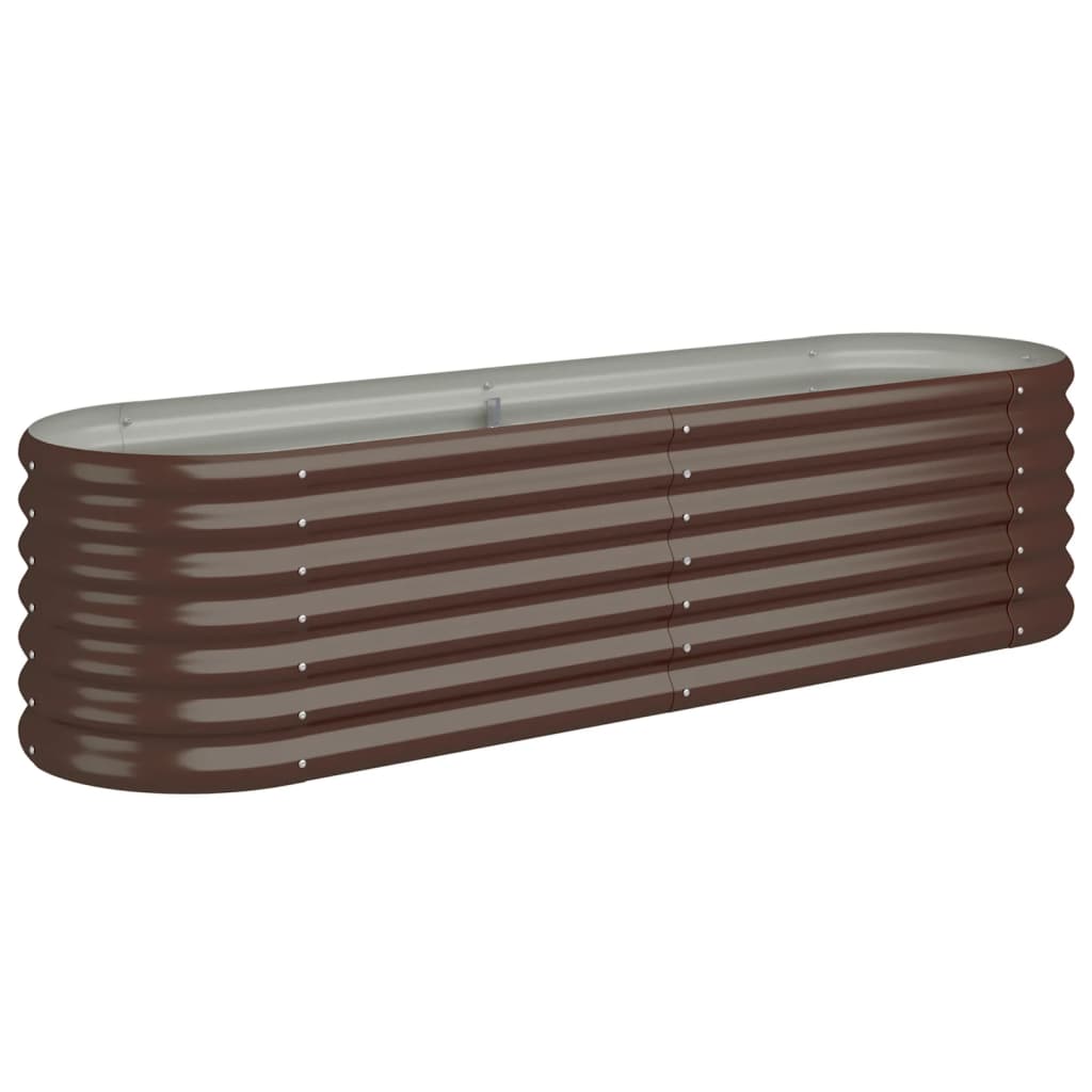Letto Giardino Acciaio Zincato 152x40x36cm Marrone