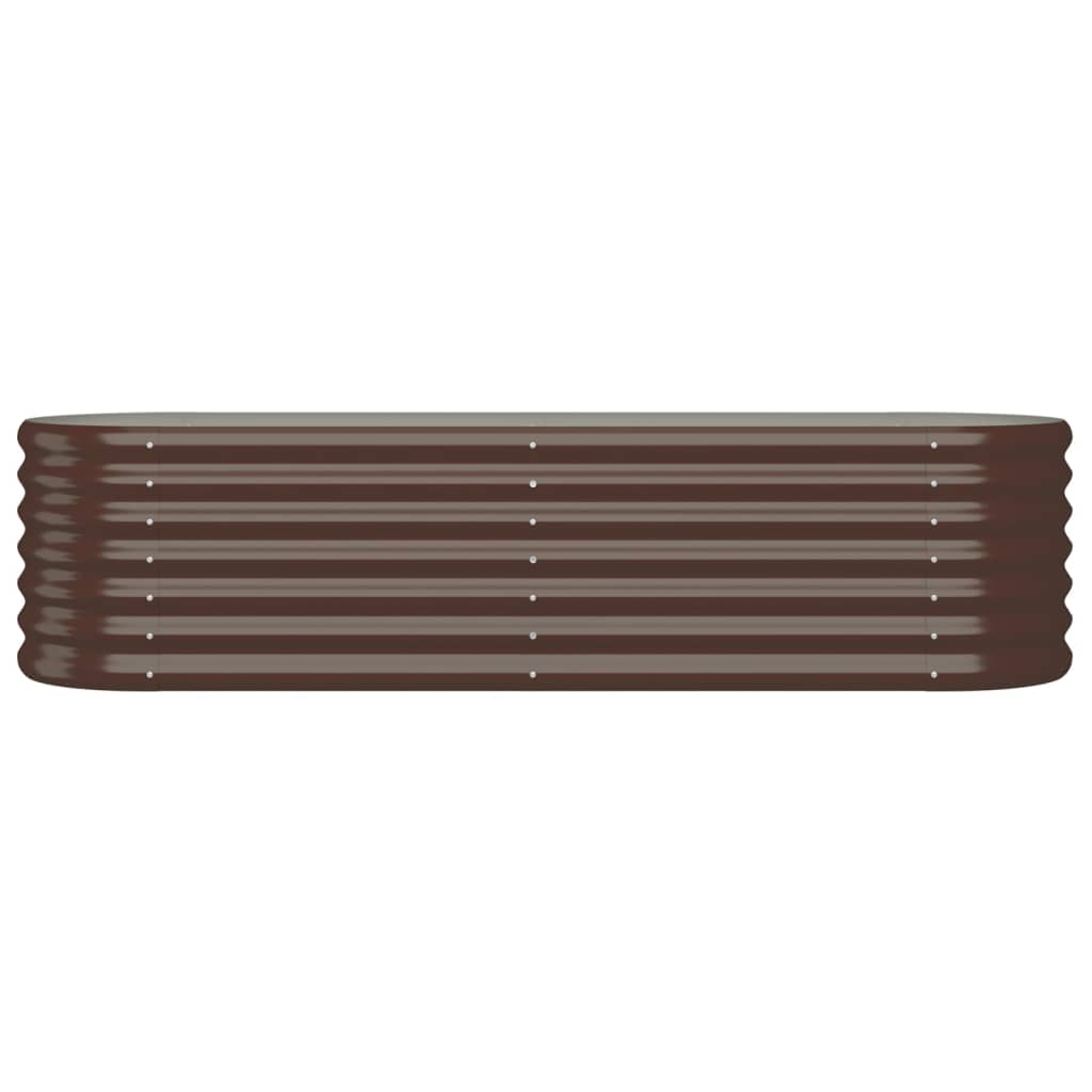 Letto Giardino Acciaio Zincato 152x40x36cm Marrone