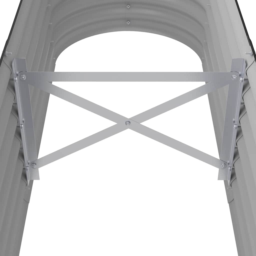 Letto da Giardino in Acciaio Zincato 152x40x36 cm Antracite