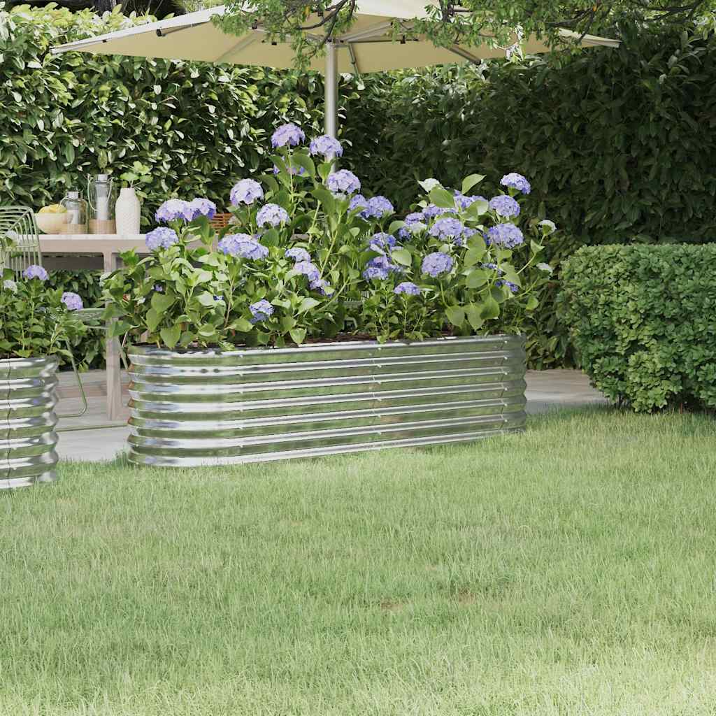 Letto Giardino Acciaio Zincato 152x40x36cm Argento