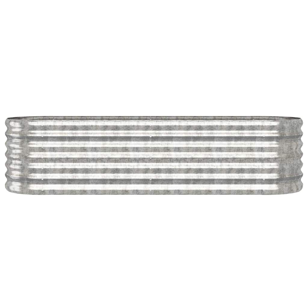 Letto Giardino Acciaio Zincato 152x40x36cm Argento