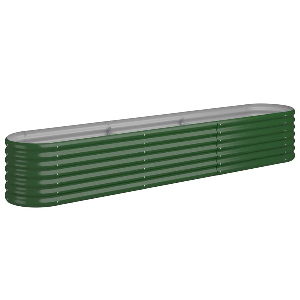 Letto Giardino Acciaio Zincato 224x40x36 cm Verde