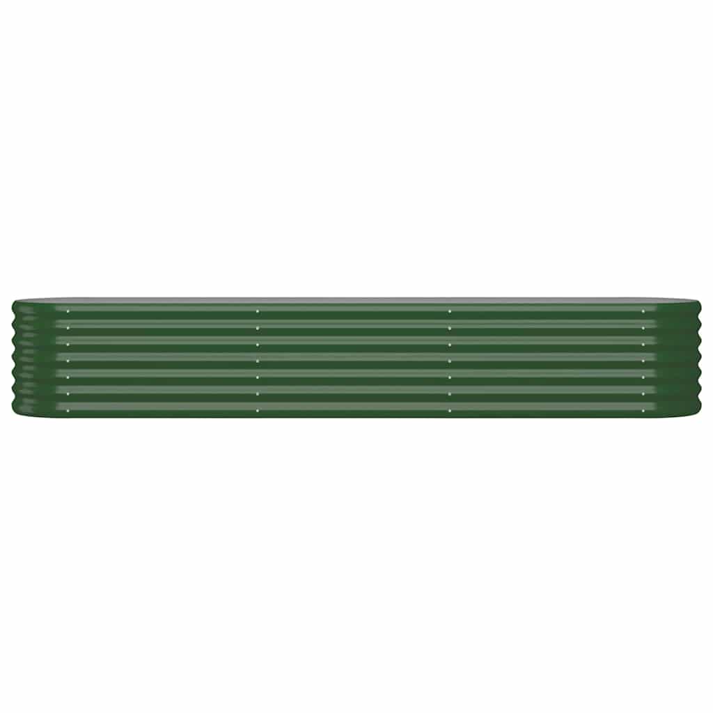 Letto Giardino Acciaio Zincato 224x40x36 cm Verde