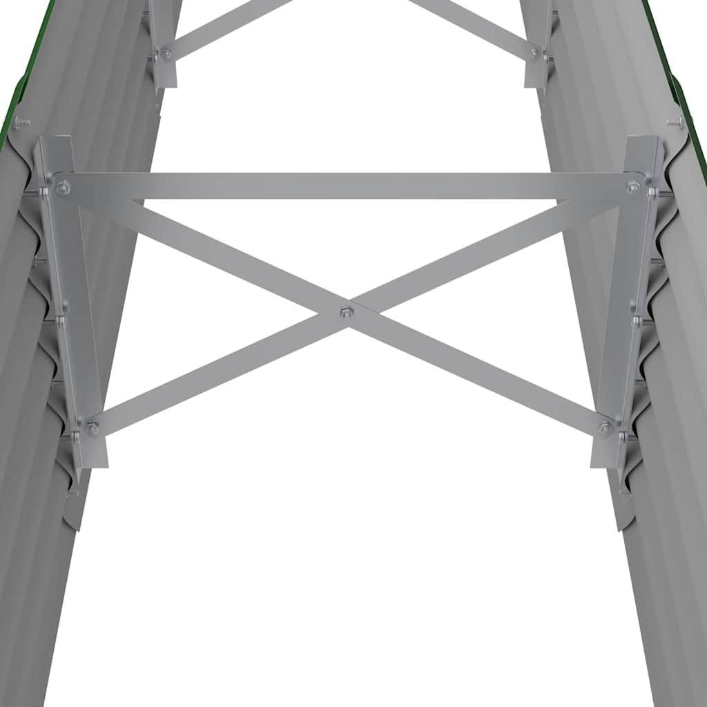Letto Giardino Acciaio Zincato 224x40x36 cm Verde