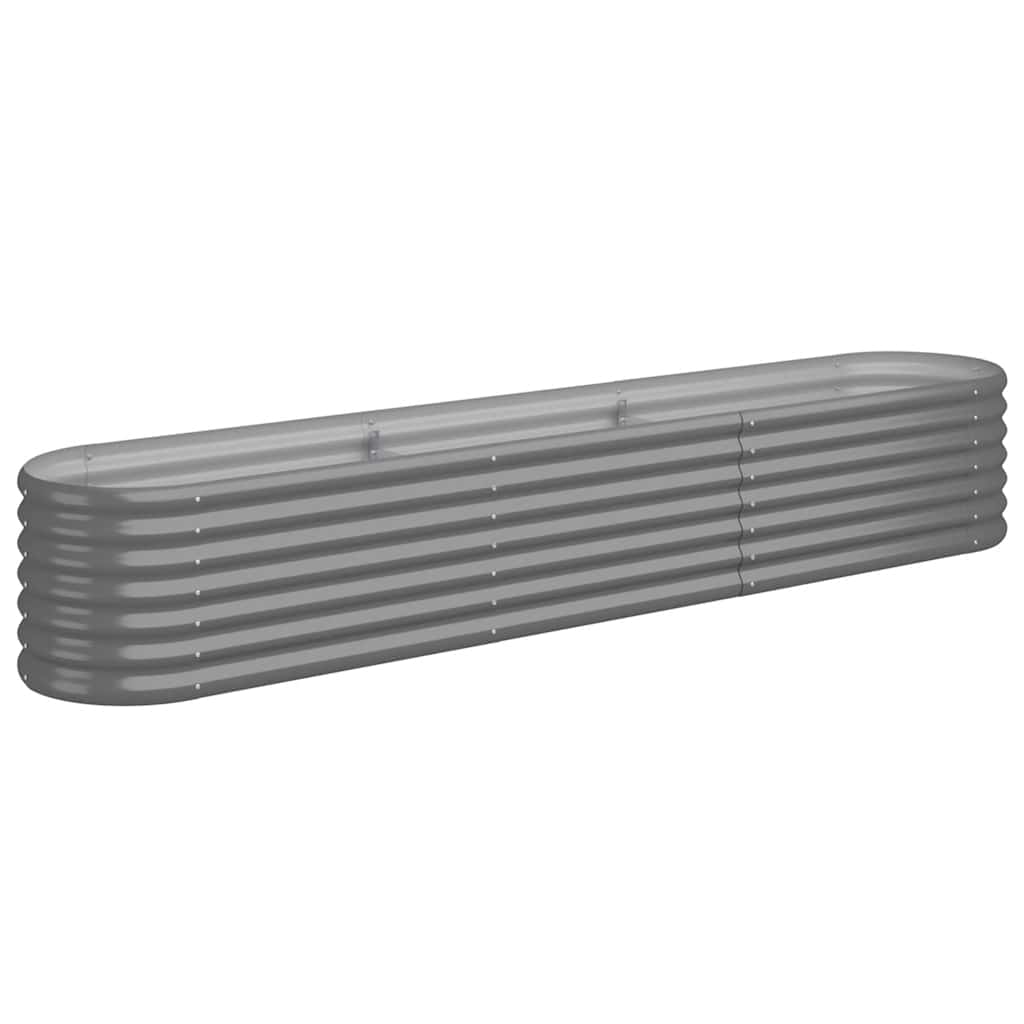 Letto Giardino Acciaio Zincato 224x40x36 cm Grigio
