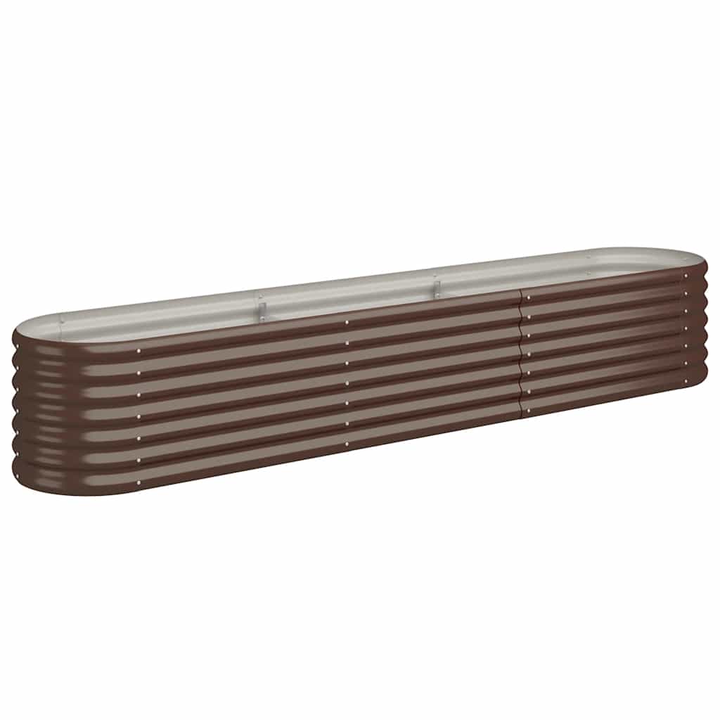 Letto Giardino Acciaio Zincato 224x40x36cm Marrone