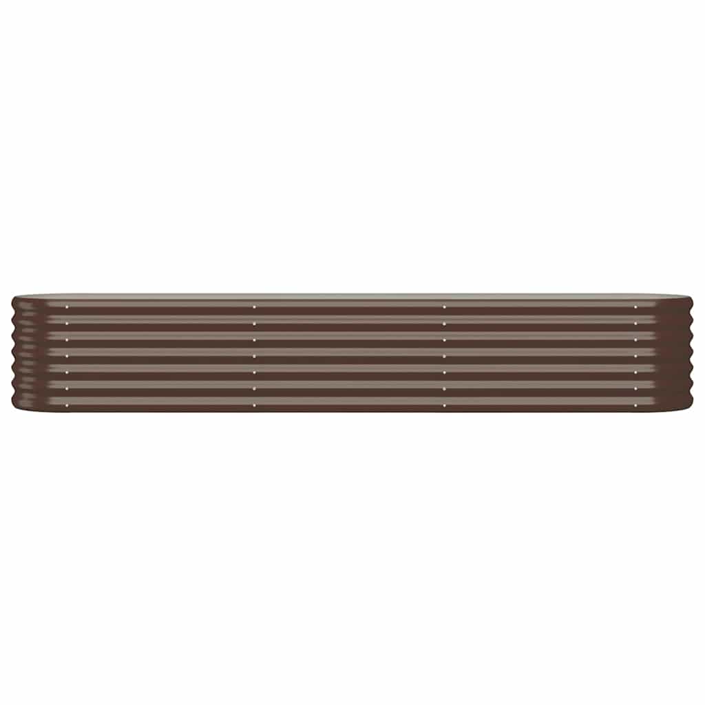 Letto Giardino Acciaio Zincato 224x40x36cm Marrone