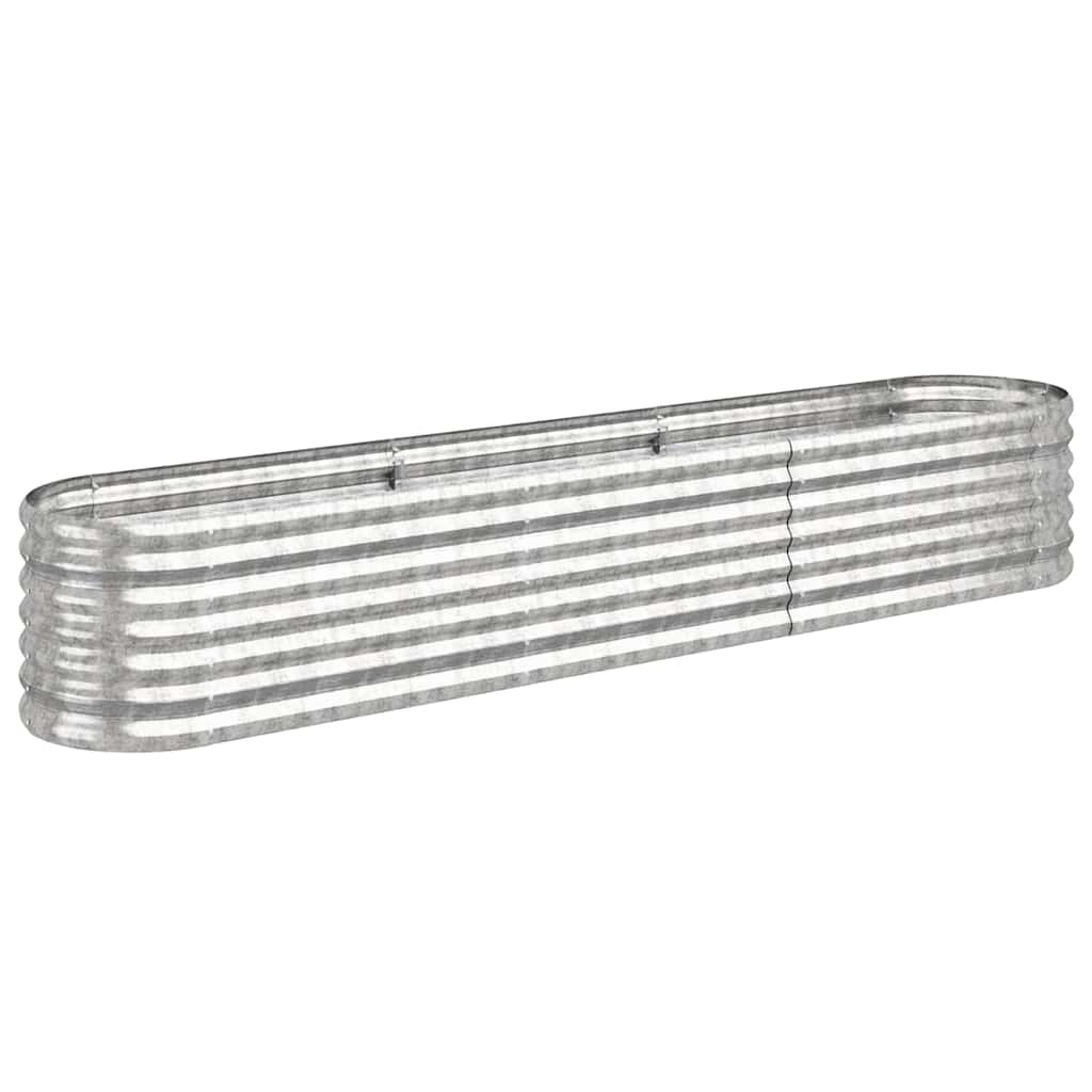 Letto Giardino Acciaio Zincato 224x40x36cm Argento
