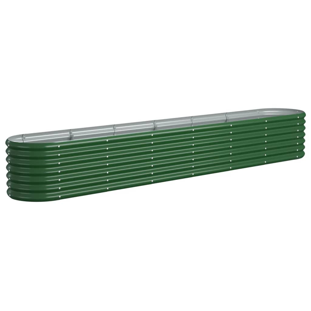 Letto Giardino Acciaio Zincato 224x40x36 cm Verde