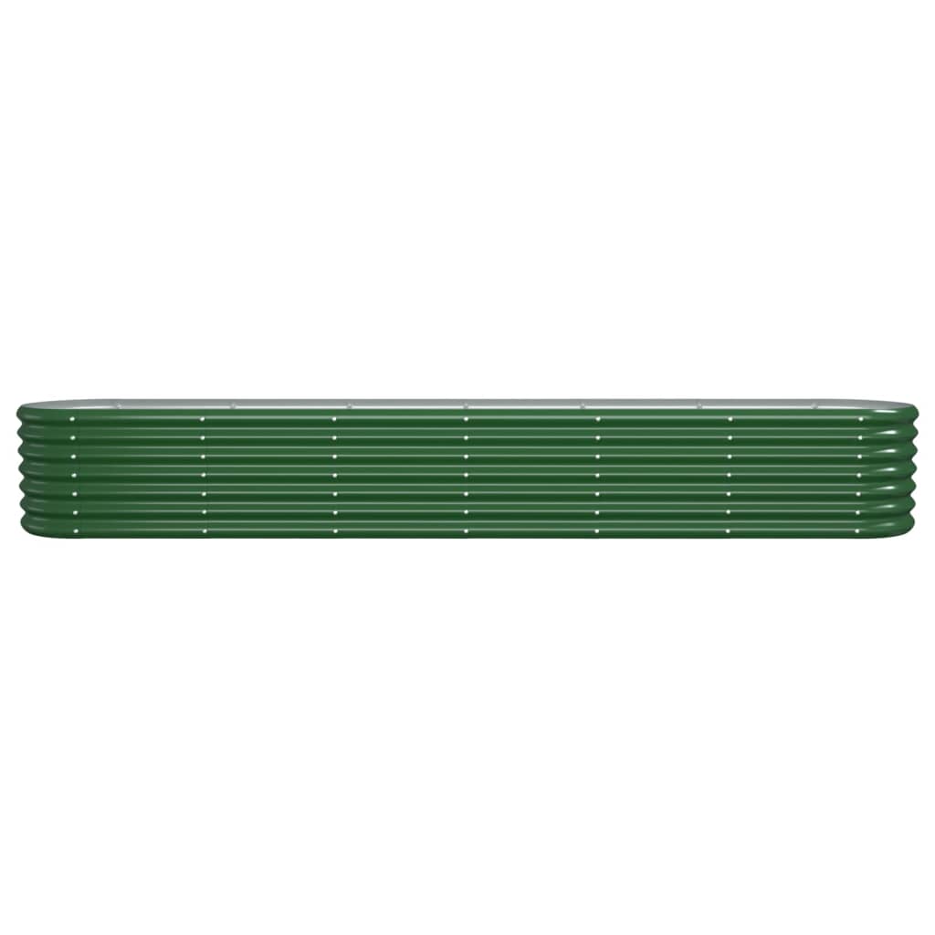 Letto Giardino Acciaio Zincato 224x40x36 cm Verde