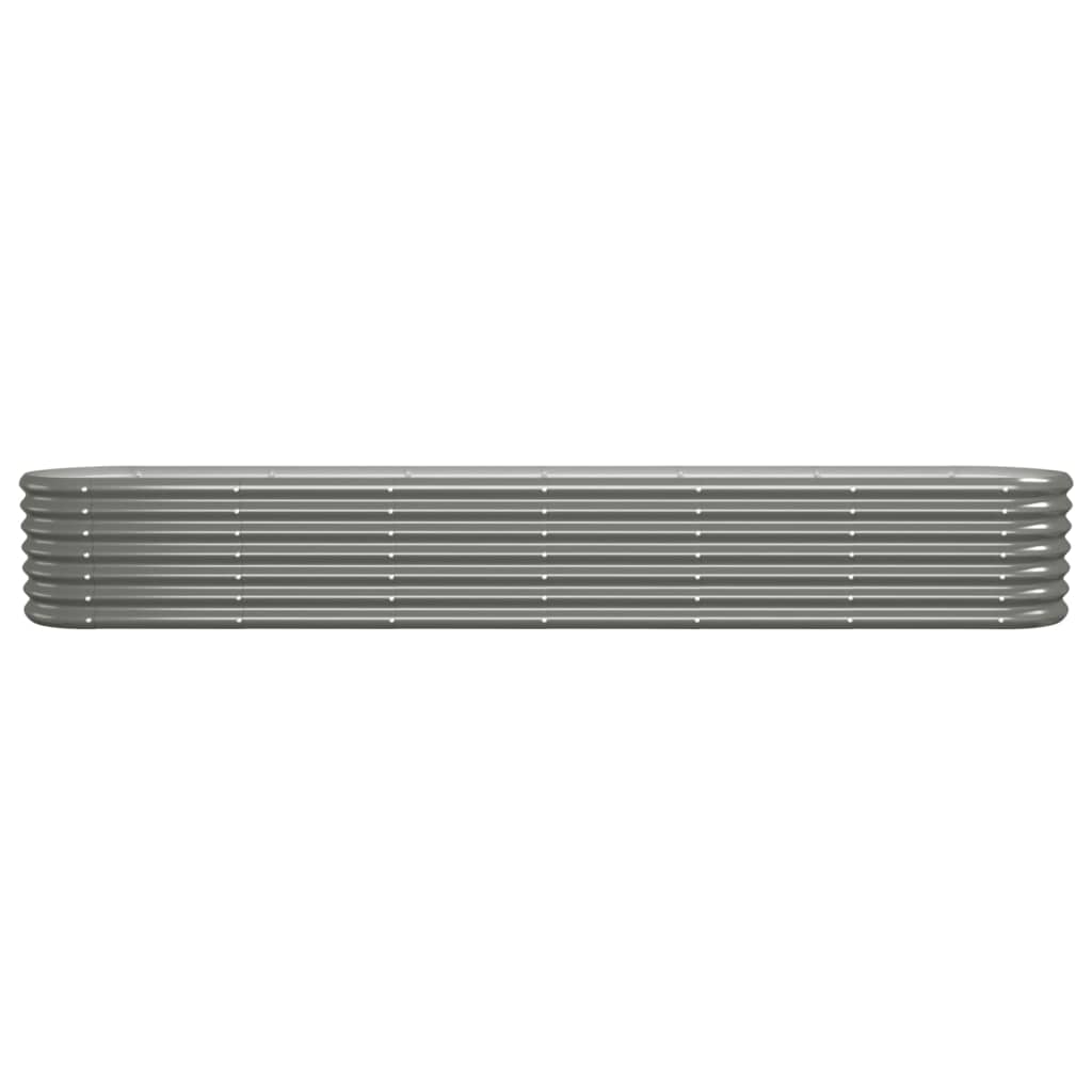 Letto Giardino Acciaio Zincato 224x40x36 cm Grigio