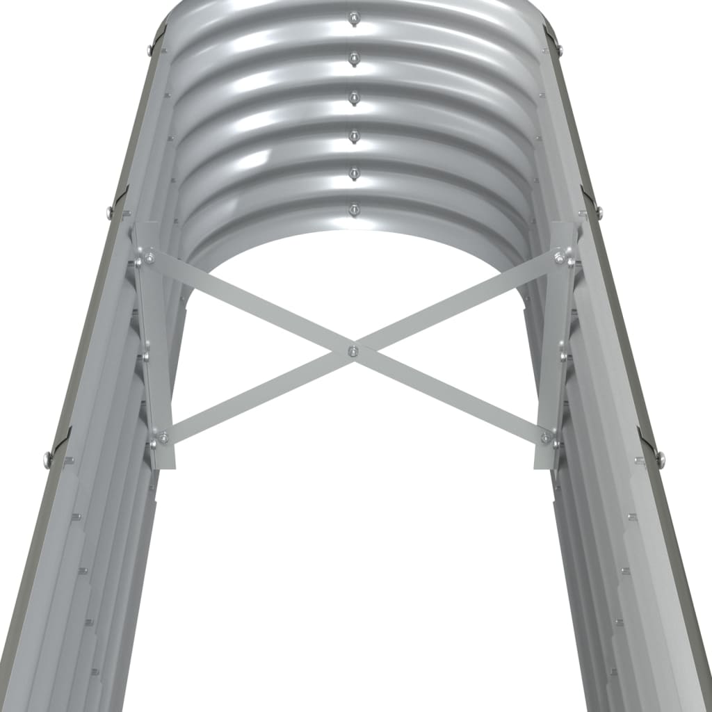 Letto Giardino Acciaio Zincato 224x40x36 cm Grigio