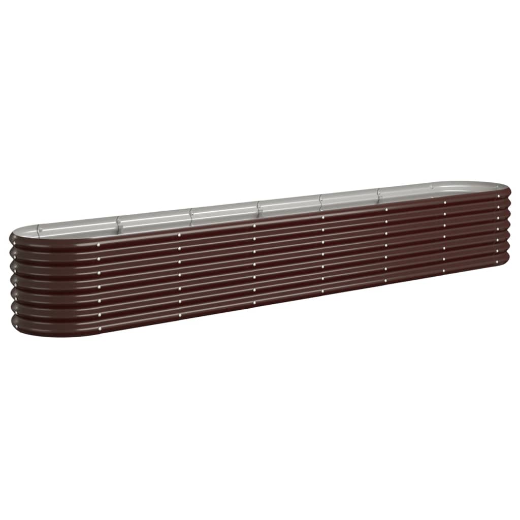 Letto Giardino Acciaio Zincato 260x40x36cm Marrone