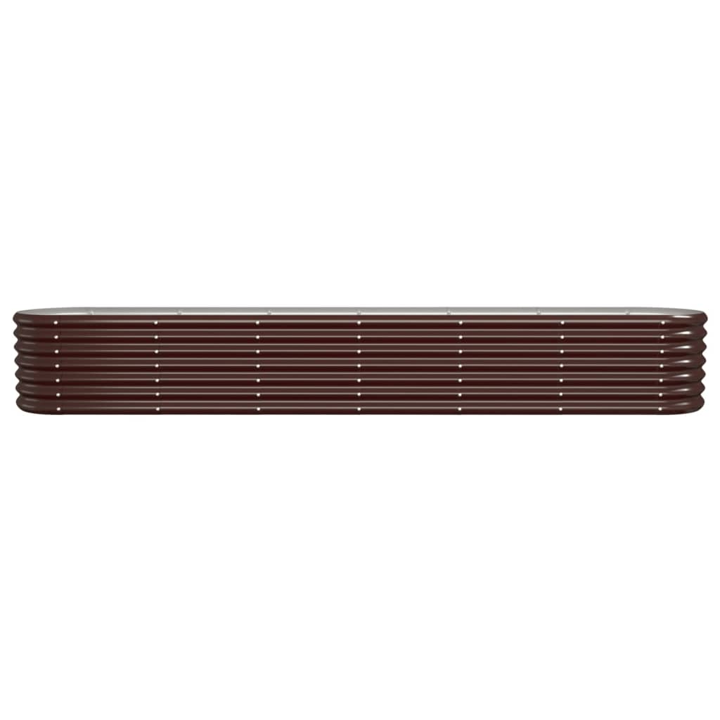 Letto Giardino Acciaio Zincato 260x40x36cm Marrone