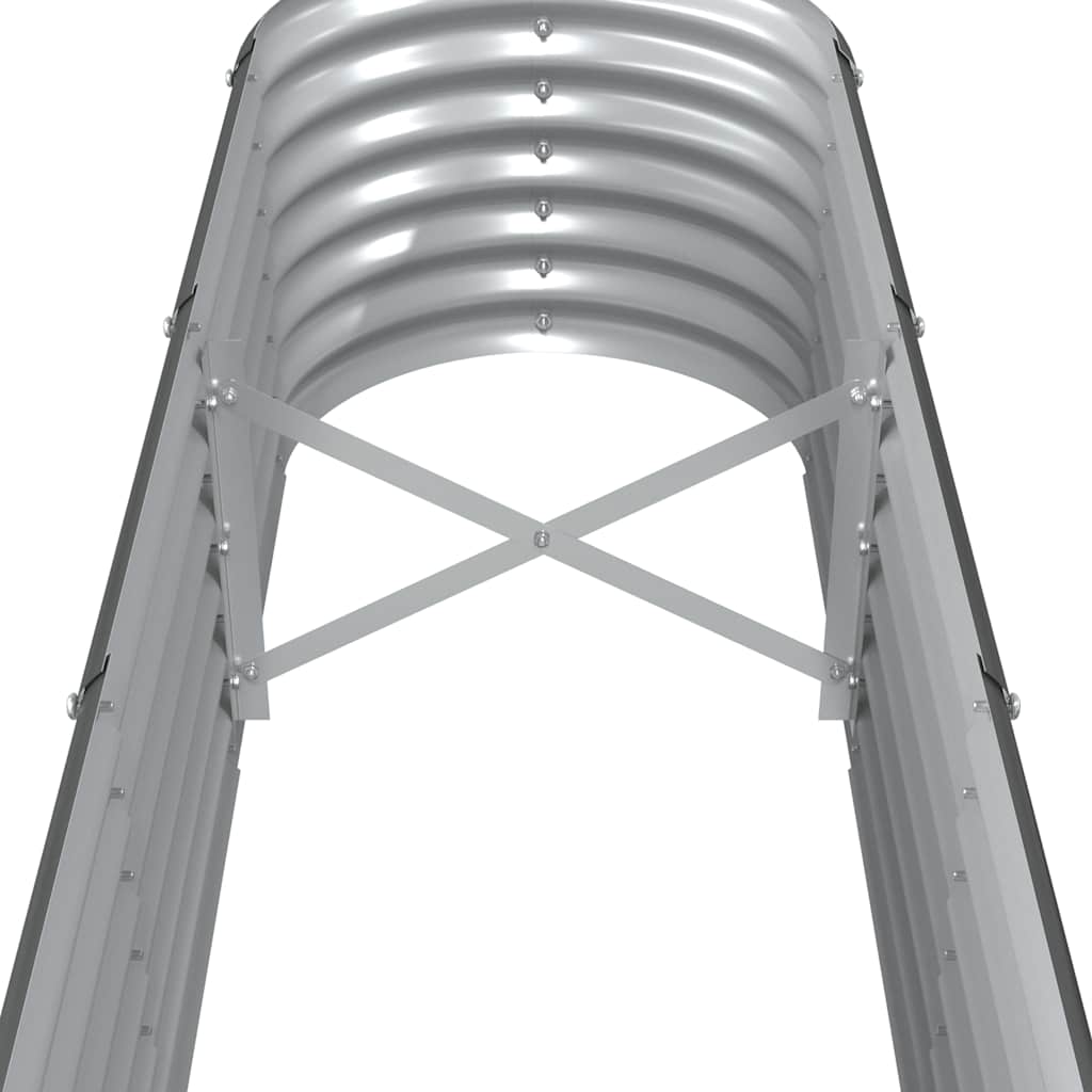 Letto da Giardino in Acciaio Zincato 260x40x36 cm Antracite