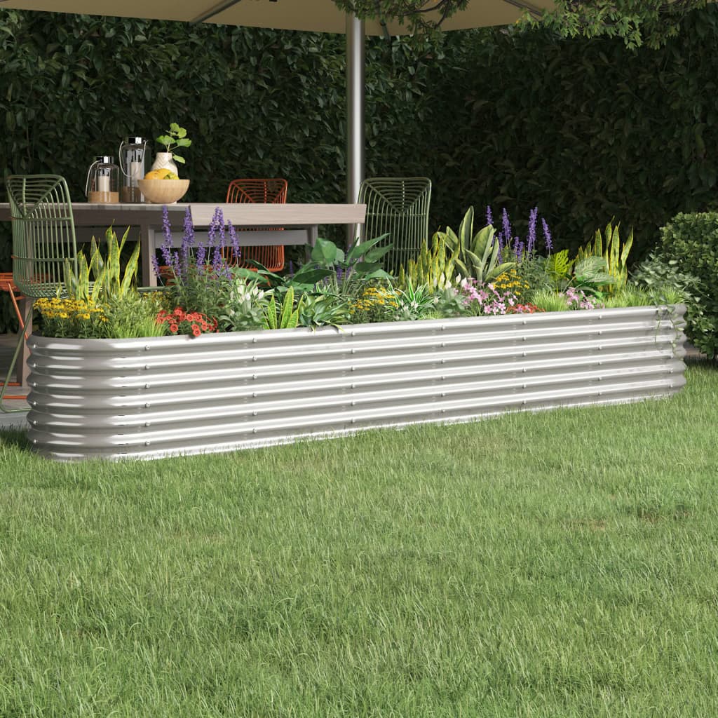 Letto Giardino Acciaio Zincato 260x40x36cm Argento