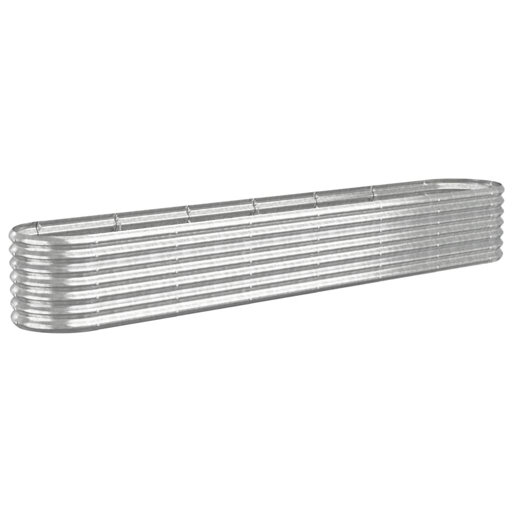 Letto Giardino Acciaio Zincato 260x40x36cm Argento
