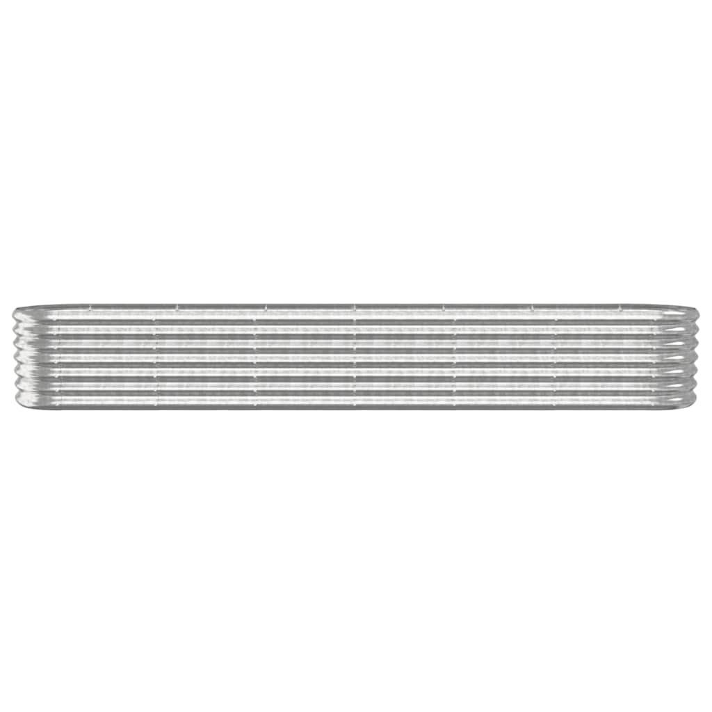 Letto Giardino Acciaio Zincato 260x40x36cm Argento