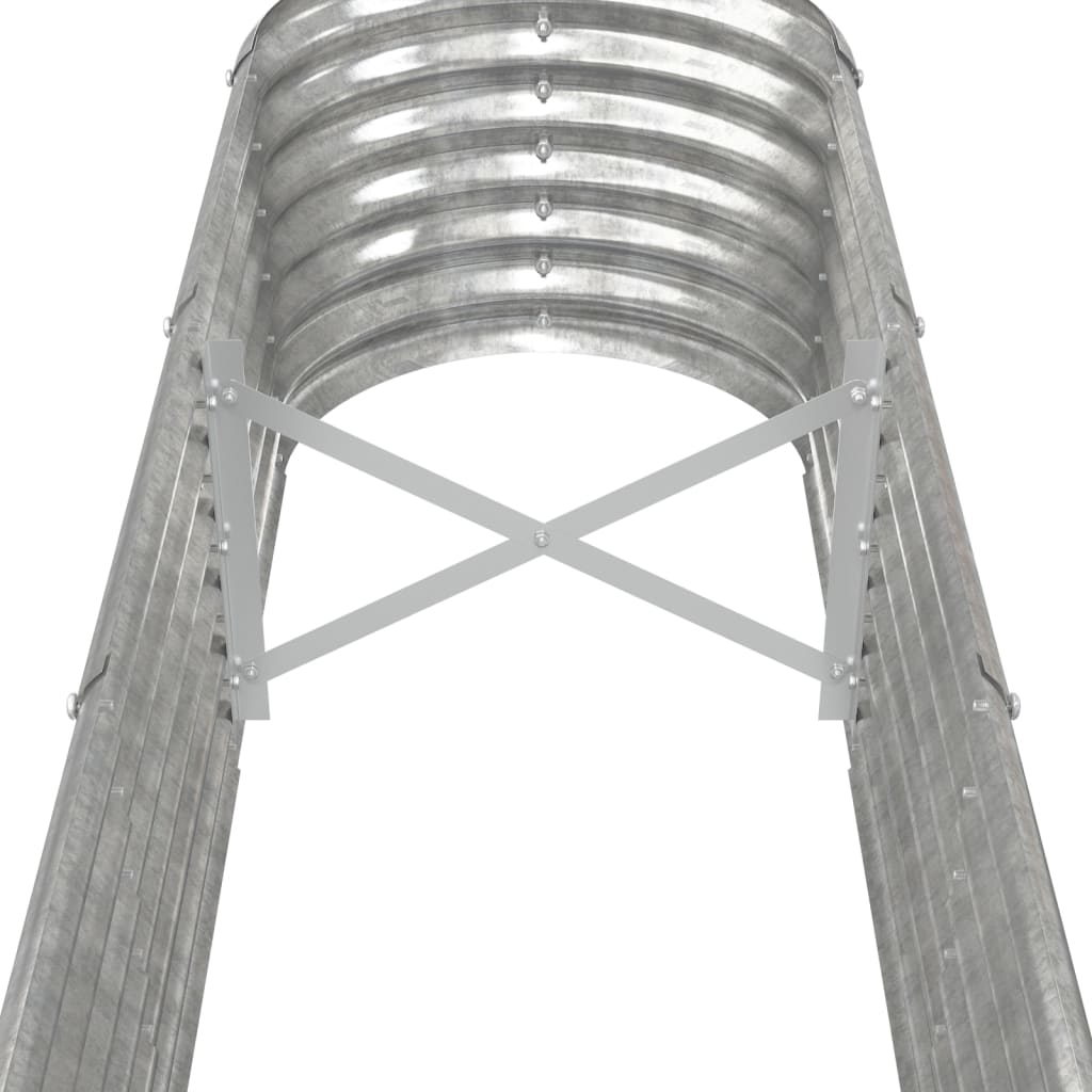 Letto Giardino Acciaio Zincato 260x40x36cm Argento