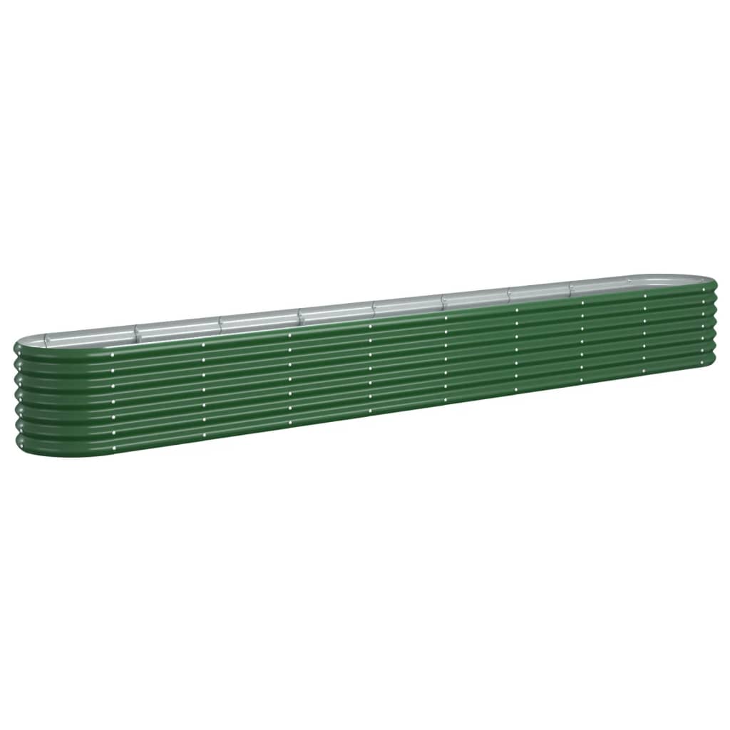 Letto Giardino Acciaio Zincato 332x40x36 cm Verde
